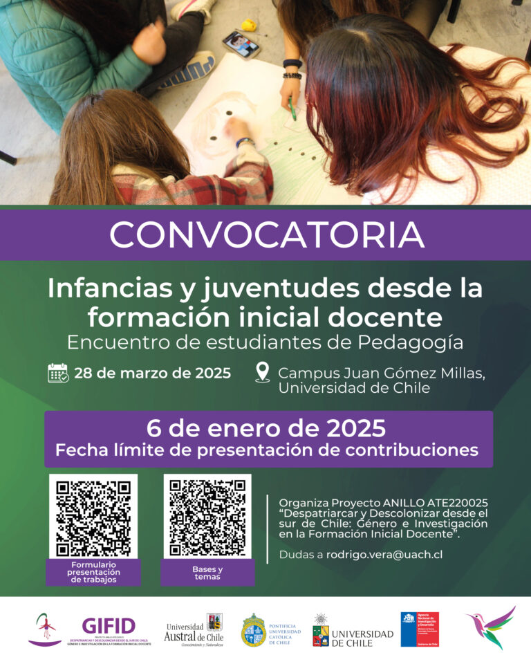 Convocatoria: Encuentro de estudiantes de Pedagogía “Infancias y juventudes desde la formación inicial docente”