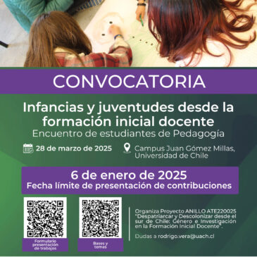 Convocatoria: Encuentro de estudiantes de Pedagogía “Infancias y juventudes desde la formación inicial docente”